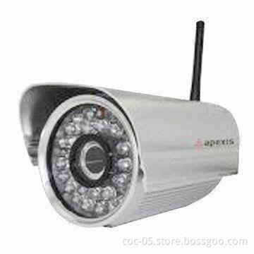 Megapixel Water-resistant IP Camera with 35m IR Distance/Gmail/Hotmail Function/Motion Detection